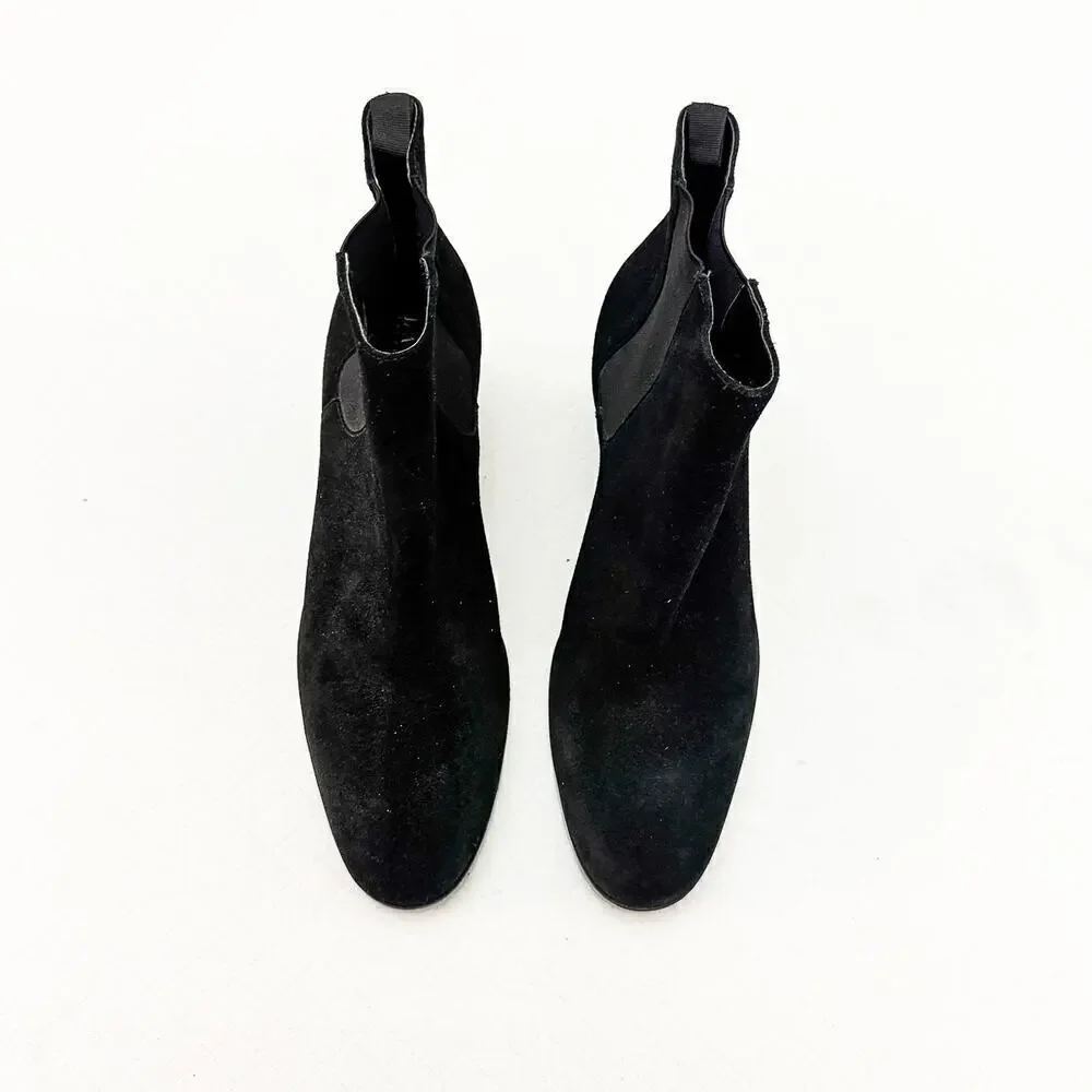 Lauren Ralph Lauren Suede Platform Black Booties Size 11